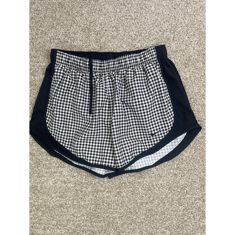 NIKE DRI FIT WOMENS SIZE M STAR SHORTS BLACK & WHITE